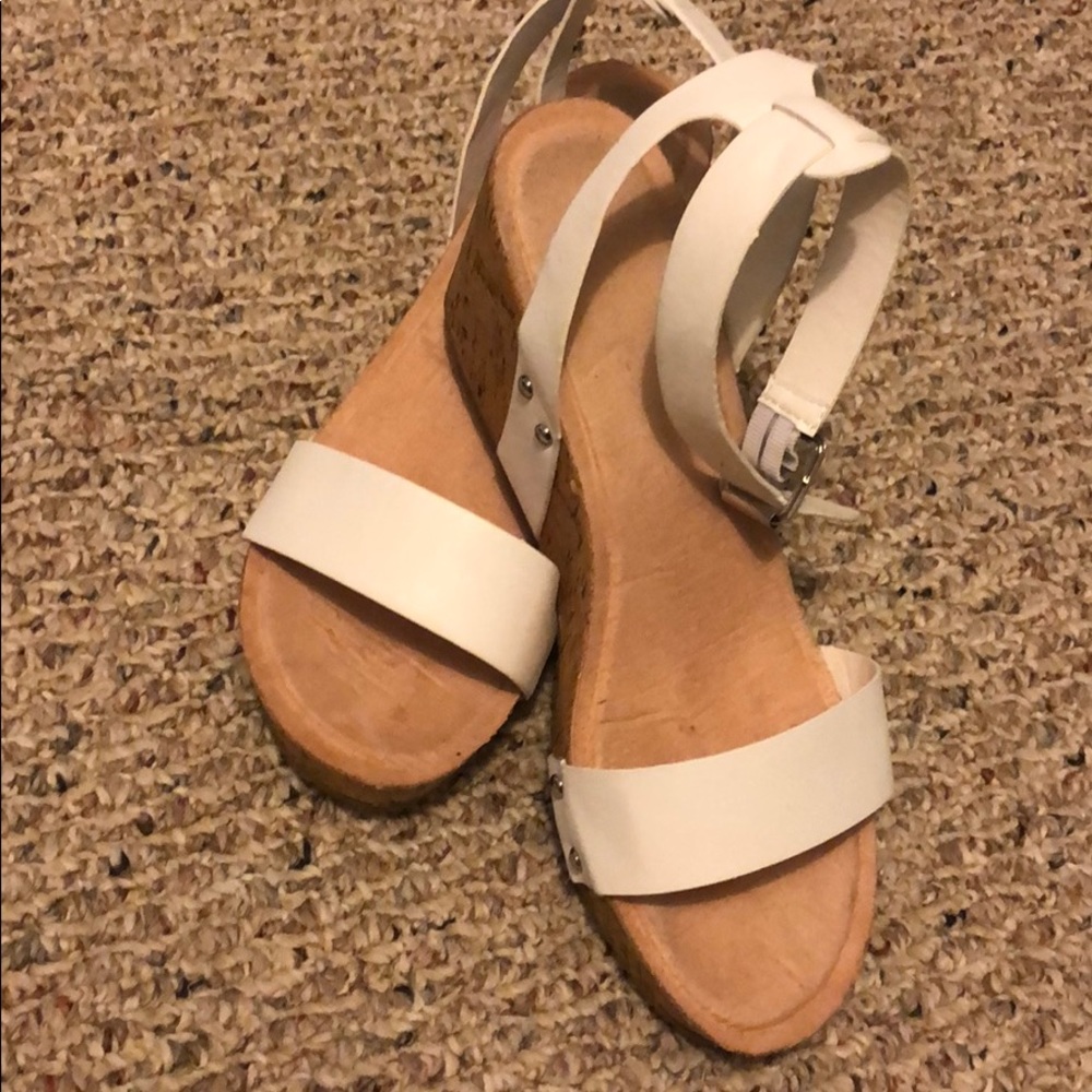 All-White Wedge Heels